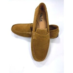 Flag Ltd Mens Tan Suede Perforated Driving Moccasins Loafers Shoes Size 12M
